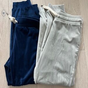 Jcrew “Velour” Sweatpant Jogger Bundle in Blue and Grey - size XS